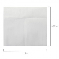 Салфетки бумажные для диспенсера, LAIMA (N2) PREMIUM, 1-слойные 100 шт.17x15,5 см, белые, 112509