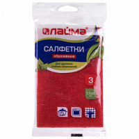 Губка LAIMA салфетки АБРАЗИВНЫЕ 130х90х5 мм, КОМПЛЕКТ 3 шт., от стойких загрязнений, LAIMA, К6013, 601564