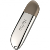 Флеш-диск 64GB NETAC U352, USB 2.0, металл. корпус, серебристый, NT03U352N-064G-20PN