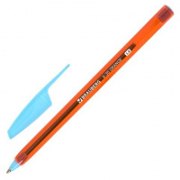 Ручка шариковая синяя, 1,0мм, BRAUBERG  X-30 ORANGE мягкое письмо линия 0,5мм 144333