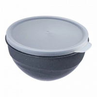 Миска с крышкой 2л Granite серый Полимербыт