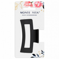 Краб для волос 8,5 см, soft touch, чёрный MONTE VITA 457002