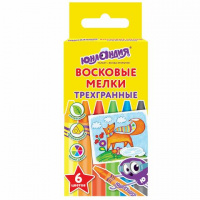 Мелки восковые  6 цв., ЮНЛАНДИЯ "ЮНЛАНДИК И МУДРЫЙ ЛИС" 227288